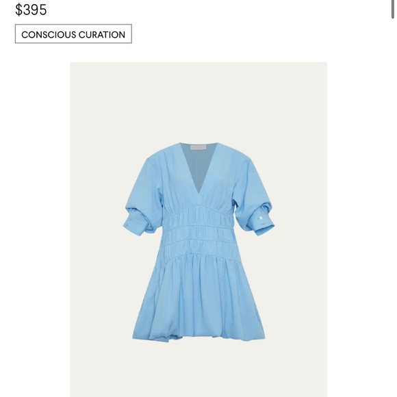 SIMKHAI $395 Diem Gauze Short-Sleeve Mini Bubble Dress - Picture 3 of 5